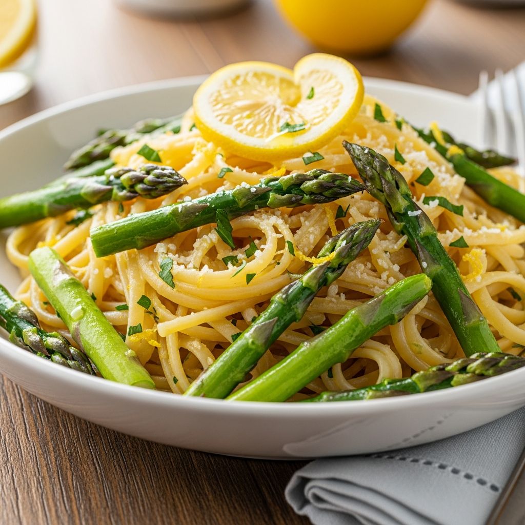 Discover a zesty, creamy pasta dish blending fresh asparagus and lemon for a quick, flavorful spring meal ready in under 30 minutes.