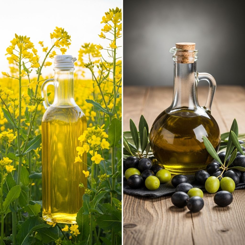 Canola vs Olive Oil: Health Truths Uncover the nutritional showdown between canola and olive oil to make informed choices for heart health, cooking, and daily wellness.