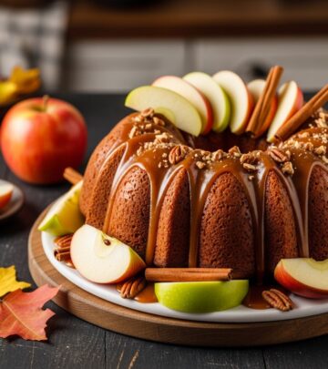Master the art of baking a moist, spiced bundt cake with fresh apples and rich caramel sauce.