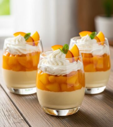 Discover the ultimate summer treat: light, creamy peach cups bursting with fresh flavors and easy to make at home.