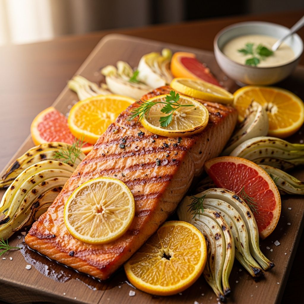 Discover a simple yet elegant oven-baked salmon recipe featuring zesty lime, aromatic fennel, and tender fillets for a healthy weeknight dinner.