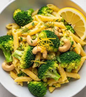 Discover a vibrant vegan pasta dish blending tender broccoli, zesty lemon, and silky cashew cream for a quick, nourishing meal ready in under 30 minutes.