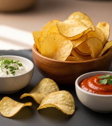 Master golden, crunchy potato slices in your air fryer paired with creamy homemade dipping sauces for the ultimate snack.