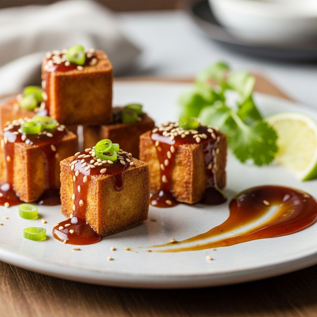 Discover a simple, flavorful vegan dish featuring oven-baked tofu coated in a sweet-savory miso-maple sauce, perfect for weeknight dinners.