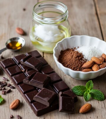 Create indulgent dark chocolate at home with just 4 ingredients