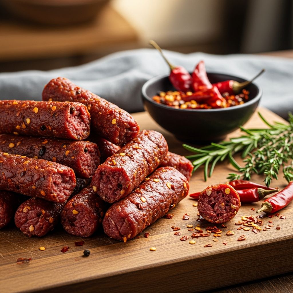Ignite your taste buds with this bold, smoky beef stick recipe that's easy to make at home for the ultimate spicy snack.
