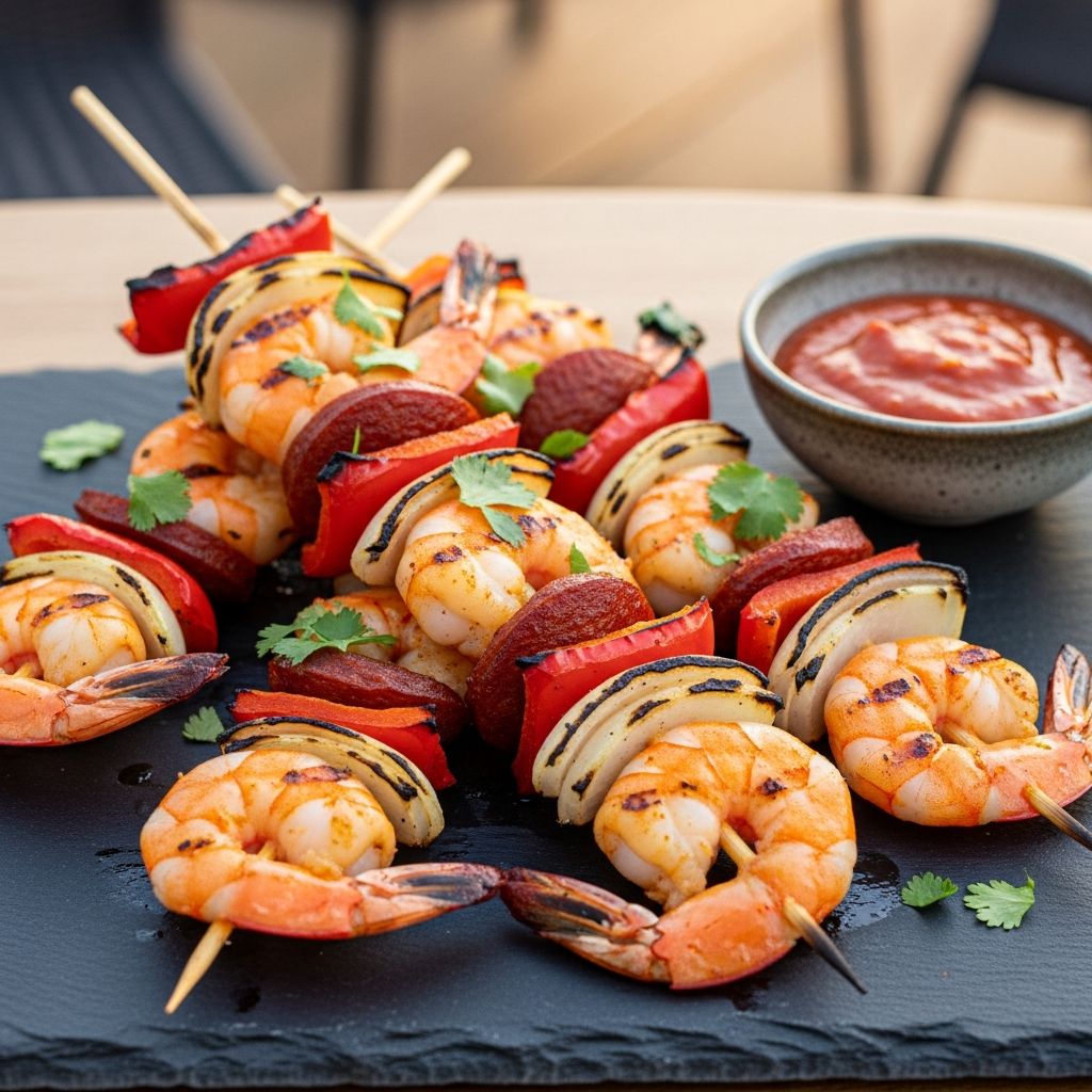 Ignite your grill with bold shrimp and chorizo skewers blending sweet heat and smoky savoriness for unforgettable bites.