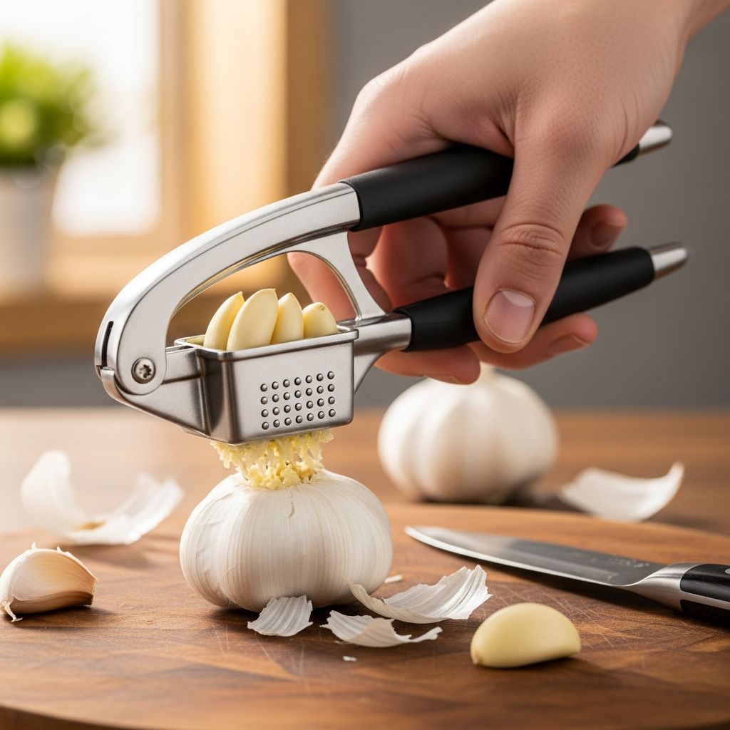 Master the unpeeled garlic pressing method for faster prep and better flavor.