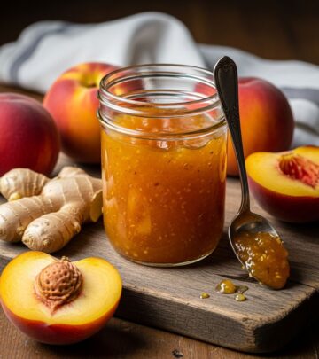 Transform summer peaches into a zesty, boozy ginger jam that's perfect for toast, cheese boards, or gifting to friends and family.
