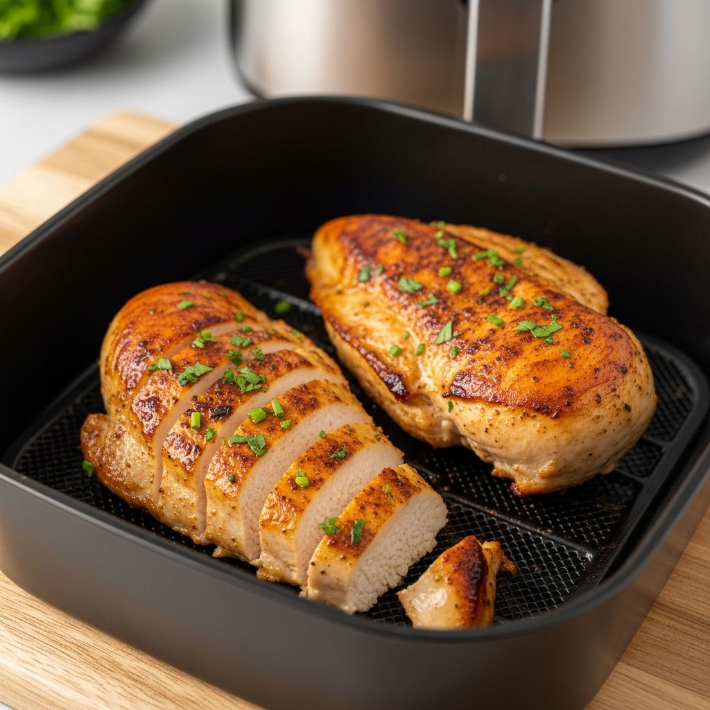 Master tender, flavorful chicken breasts in your air fryer with simple steps for quick weeknight dinners that everyone loves.