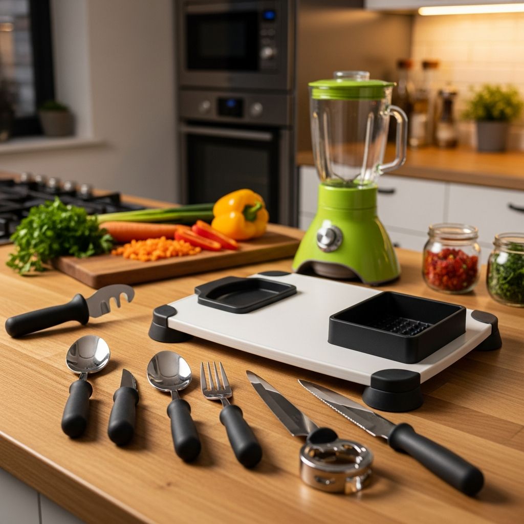 Discover adaptive tools and strategies to simplify meal prep and dining for those living with Parkinson's disease.