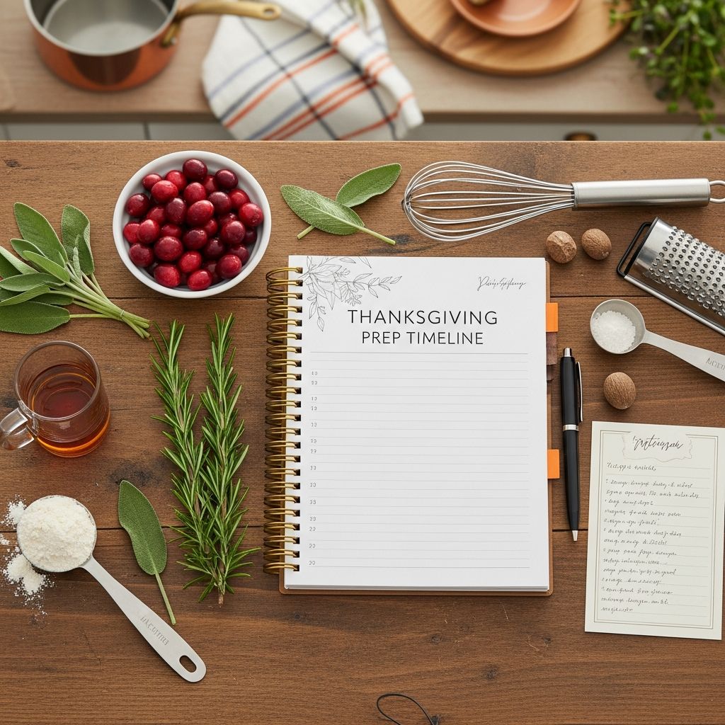 Streamline your holiday feast with a week-long plan to prep dishes ahead, organize shopping, and cook stress-free on the big day.