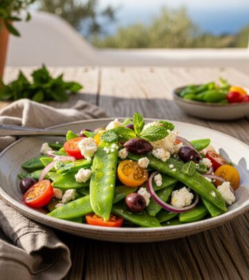 Discover vibrant, quick-cooking snow peas infused with Mediterranean herbs, garlic, and citrus for a healthy side dish bursting with fresh flavors.