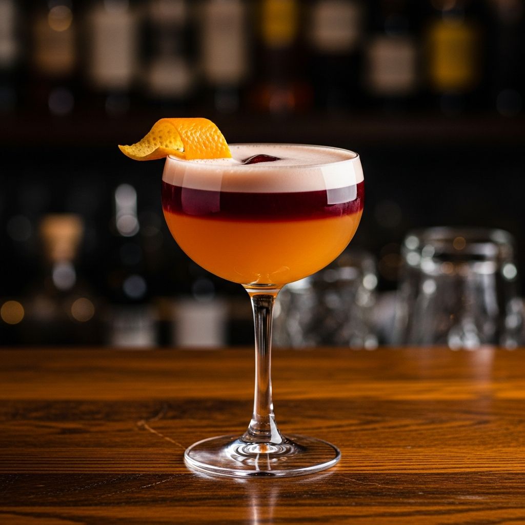 Discover the timeless New York Sour: a whiskey sour elevated with red wine float for stunning layers and bold flavor.