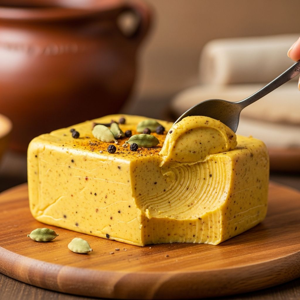 Discover the art of crafting niter kibbeh, Ethiopia's aromatic clarified butter that transforms everyday dishes into flavorful masterpieces with its unique spice blend.