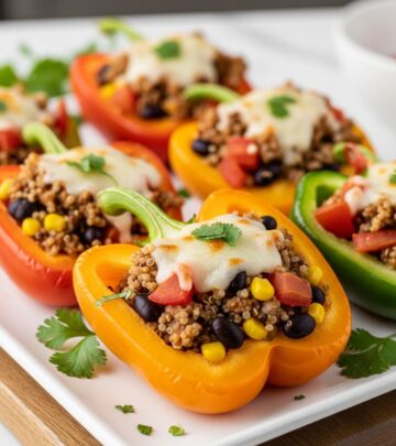 Discover wholesome stuffed bell peppers packed with lean proteins, veggies, and grains for a satisfying, low-calorie meal perfect for family dinners.
