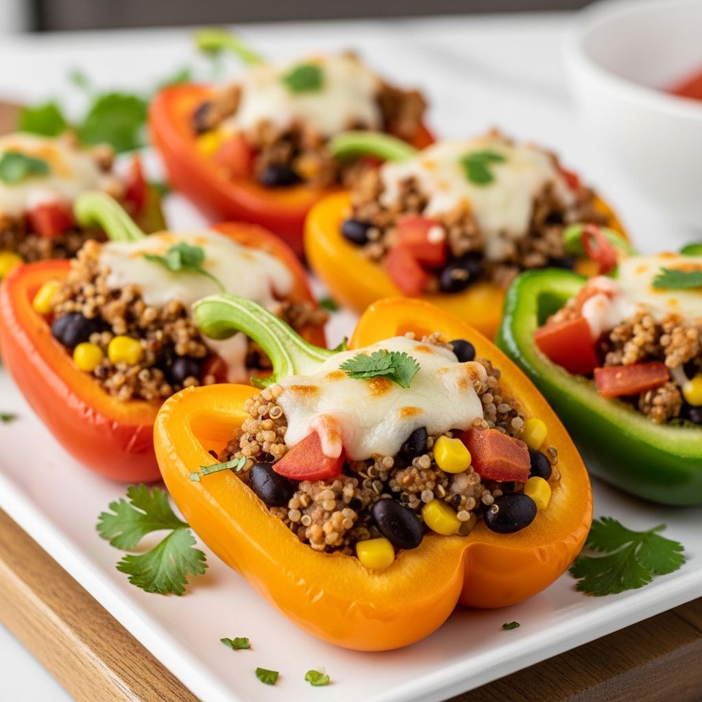 Discover wholesome stuffed bell peppers packed with lean proteins, veggies, and grains for a satisfying, low-calorie meal perfect for family dinners.
