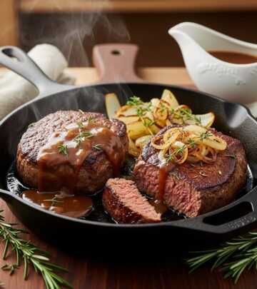 Master the art of tender cube steaks seared to perfection and topped with a rich, homemade pan gravy for an unbeatable comfort meal.