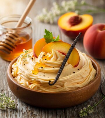 Transform ripe summer peaches into a luxurious, spreadable delight with natural honey and aromatic vanilla for year-round enjoyment.
