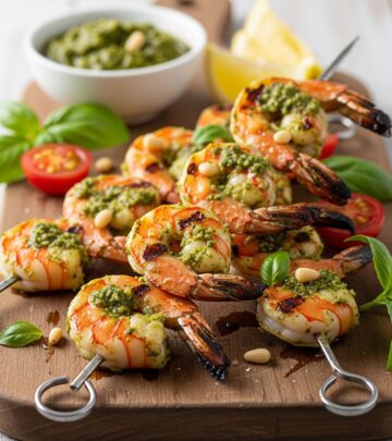 Master the art of grilling succulent shrimp coated in vibrant pesto for a quick, flavorful summer dish that impresses every time.
