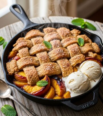 Master the art of creating a dairy-free Southern peach cobbler with golden, buttery results.