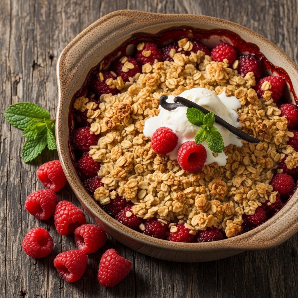 Raspberry Crisp Recipe: 4 Easy Variations And Tips Discover the ultimate summer treat: juicy raspberries under a golden, buttery crumble that's simple to make and irresistible with ice cream.