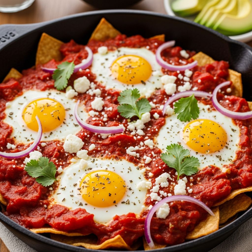 Transform everyday tortillas into a vibrant Mexican breakfast bake topped with perfectly baked eggs for a crowd-pleasing brunch.