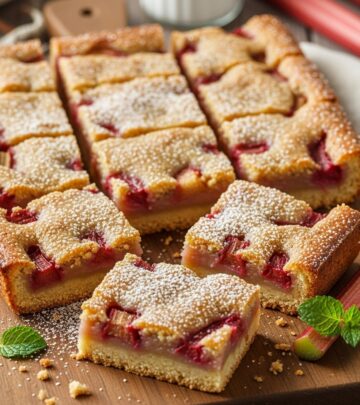 Discover the irresistible blend of tangy rhubarb, nutty brown butter, and citrus in these layered bars that capture spring's essence perfectly.