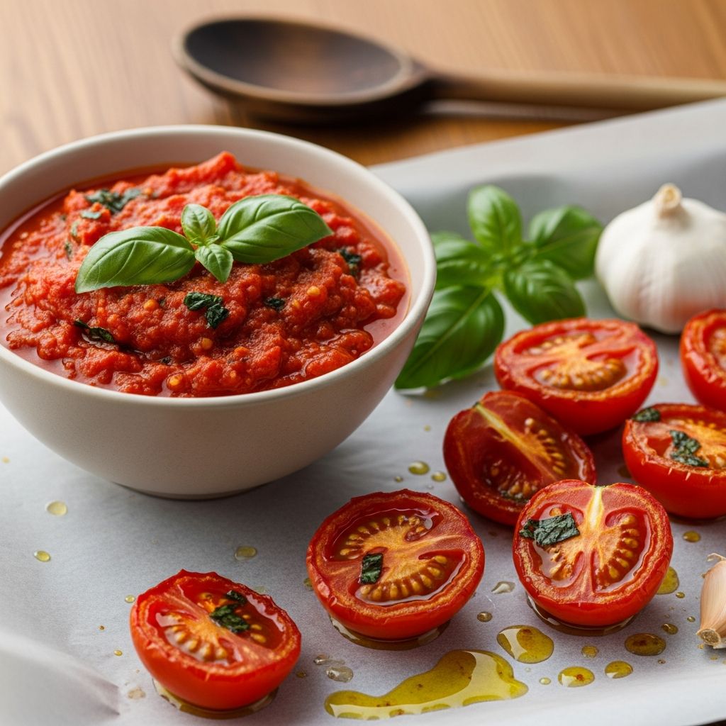 Transform fresh tomatoes into silky, flavorful sauce through gentle roasting.