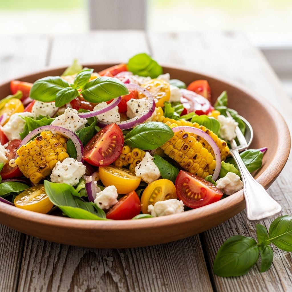 Master the art of creating vibrant, fresh corn and tomato salads perfect for warm-weather entertaining.
