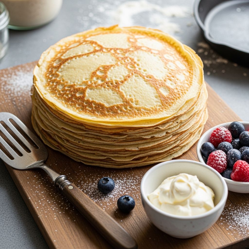 Sourdough Crepes Mastery Unlock the secrets to perfect sourdough crepes: tangy, thin delights using discard for breakfast, lunch, or dinner versatility.