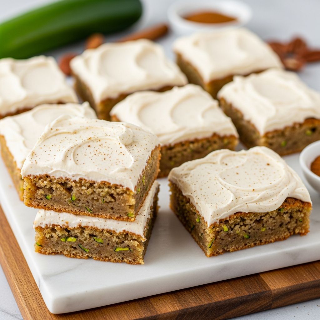 Transform garden-fresh zucchini into irresistible spiced bars topped with decadent frosting for a moist treat everyone loves.