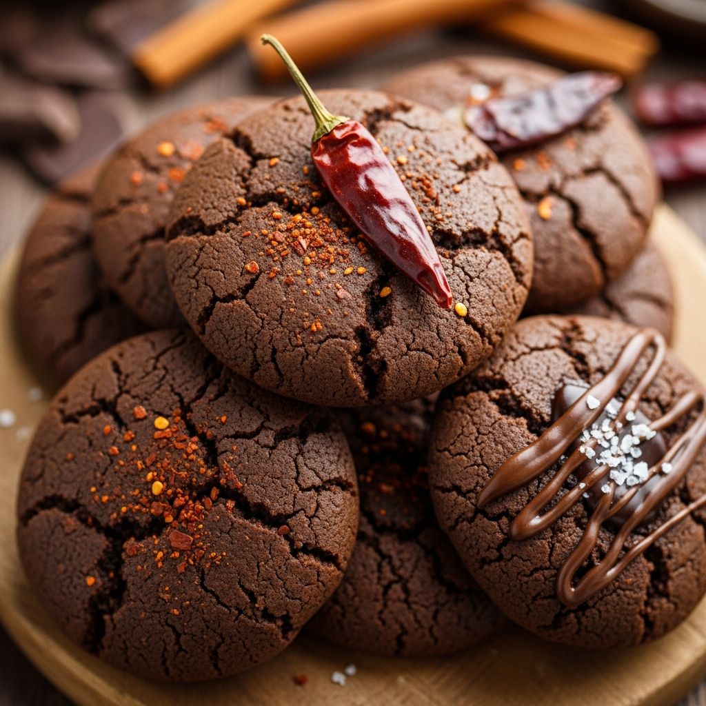 Discover the bold fusion of Mexican mole flavors in these irresistible ancho chile-infused cookies packed with nuts, chocolate, and sesame.