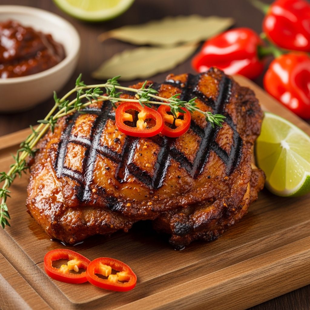 Spicy Grilled Jerk Chicken Thighs: Easy 5-Step Grill Guide Master the bold flavors of Caribbean jerk chicken with this easy grilled thighs recipe, perfect for summer barbecues and weeknight dinners.