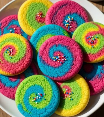 Create vibrant marbled butter cookies with this step-by-step guide