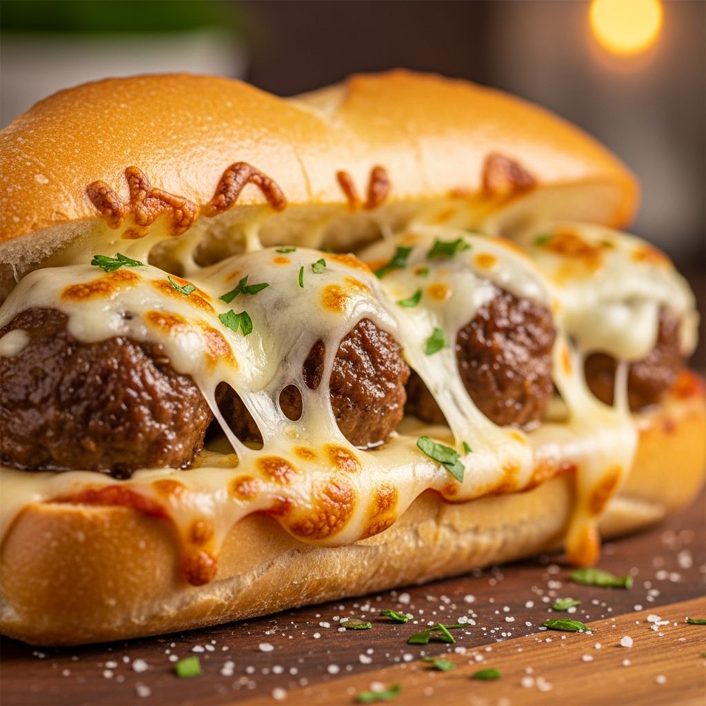 Discover how to craft irresistible garlic butter meatball subs at home with tender meatballs, flavorful sauce, and gooey cheese in every bite.