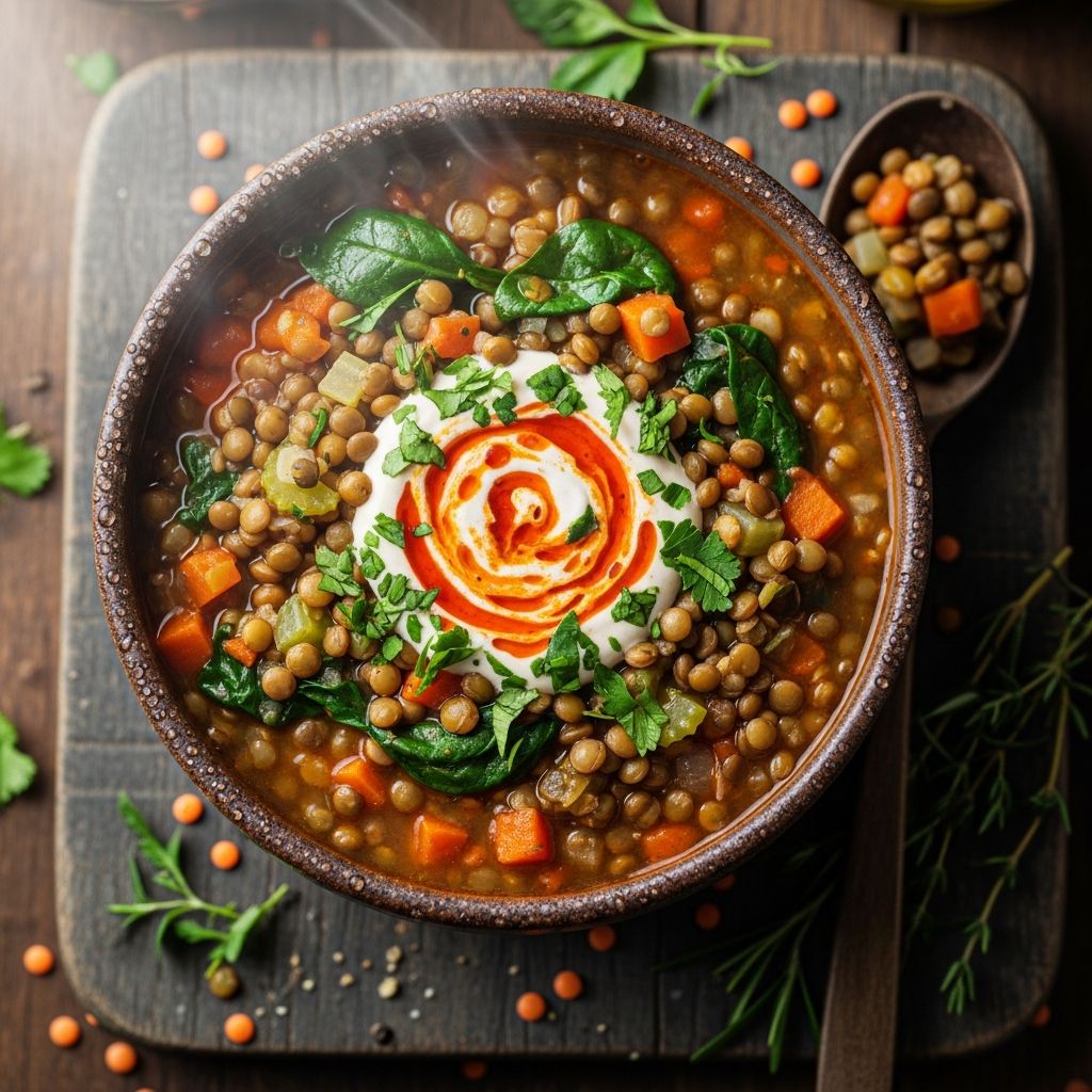 Discover the nourishing world of lentil power soup: a high-protein, fiber-packed recipe that's easy to make and perfect for cozy meals any day.