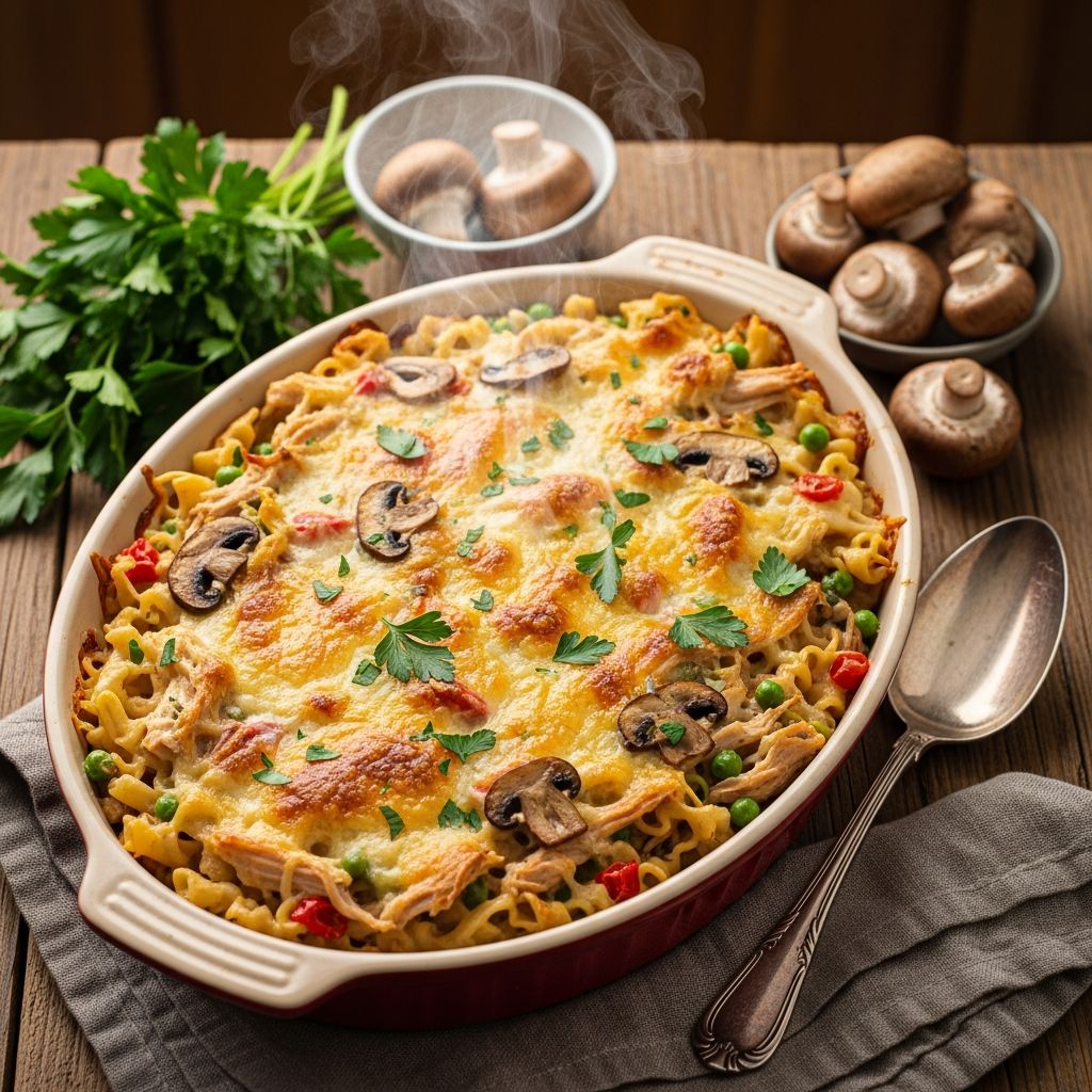 Ultimate Turkey Tetrazzini Guide Transform Thanksgiving leftovers into a creamy, cheesy pasta bake with our comprehensive guide to making the perfect Turkey Tetrazzini at home.