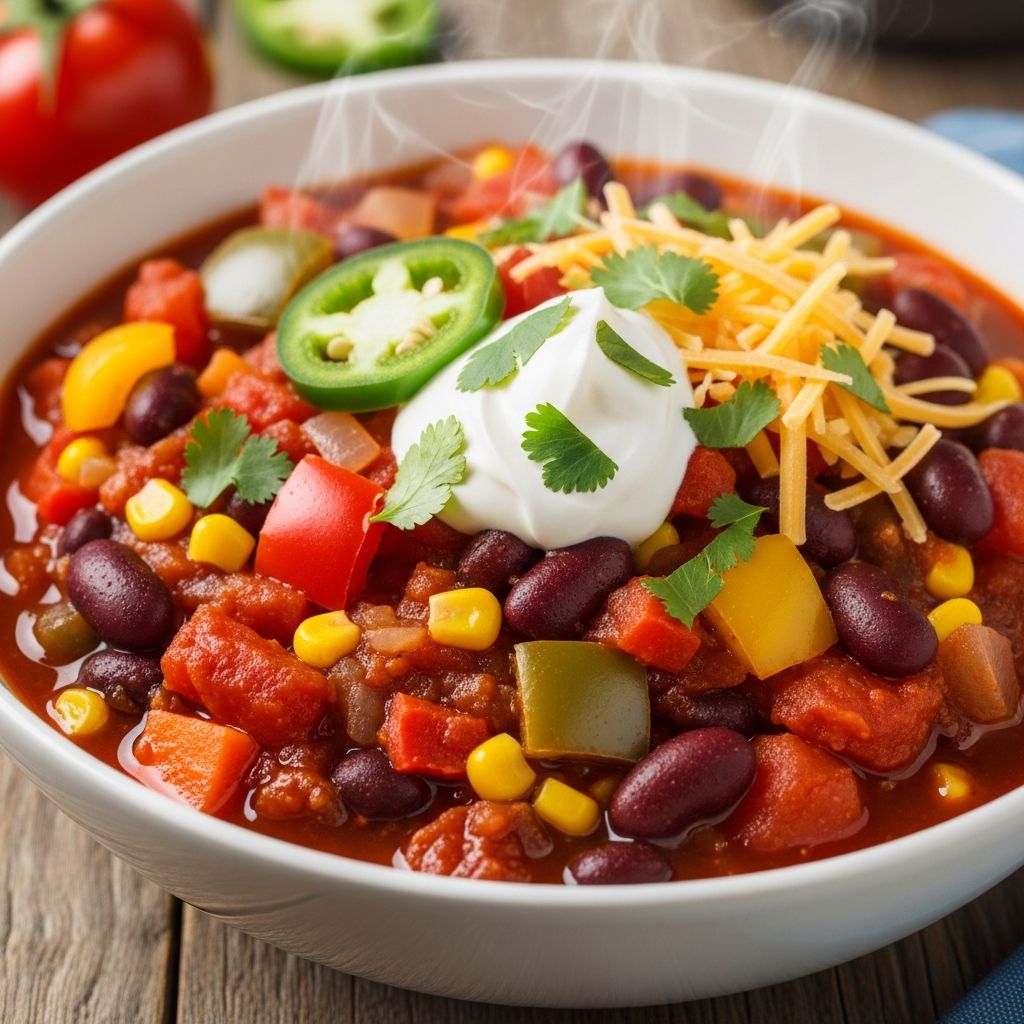Discover hearty, flavorful vegetarian chili recipes packed with beans, veggies, and bold spices for a meat-free meal everyone loves.