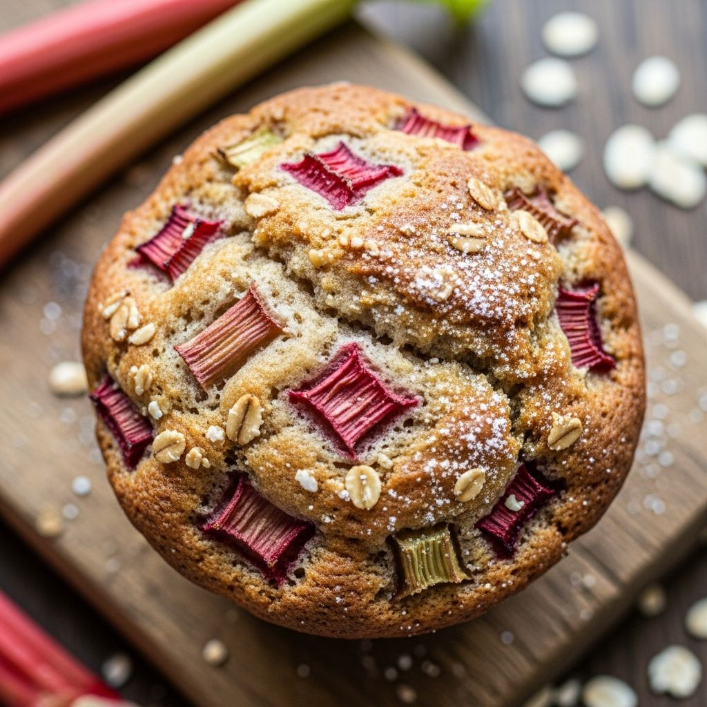 Discover wholesome vegan rhubarb bran muffins packed with fiber, tangy fruit, and natural sweetness for a guilt-free treat.