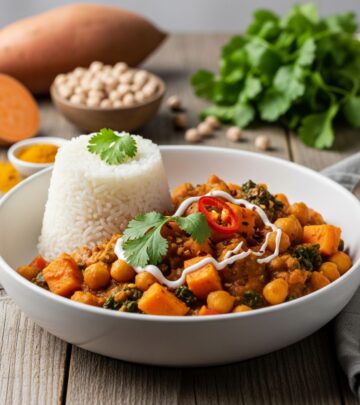 Discover a creamy, one-pot vegan curry packed with sweet potatoes, chickpeas, and bold spices for effortless weeknight comfort.