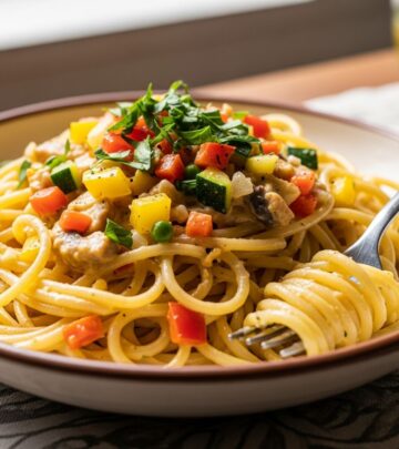 Discover how to craft a creamy, satisfying vegetarian carbonara that rivals the classic without any meat, using simple pantry staples and fresh veggies.