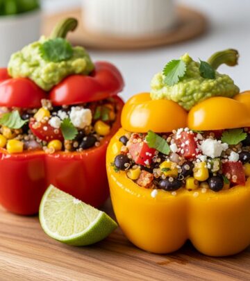 Discover flavorful, plant-powered Mexican stuffed peppers packed with beans, rice, and bold spices for a hearty meat-free meal.