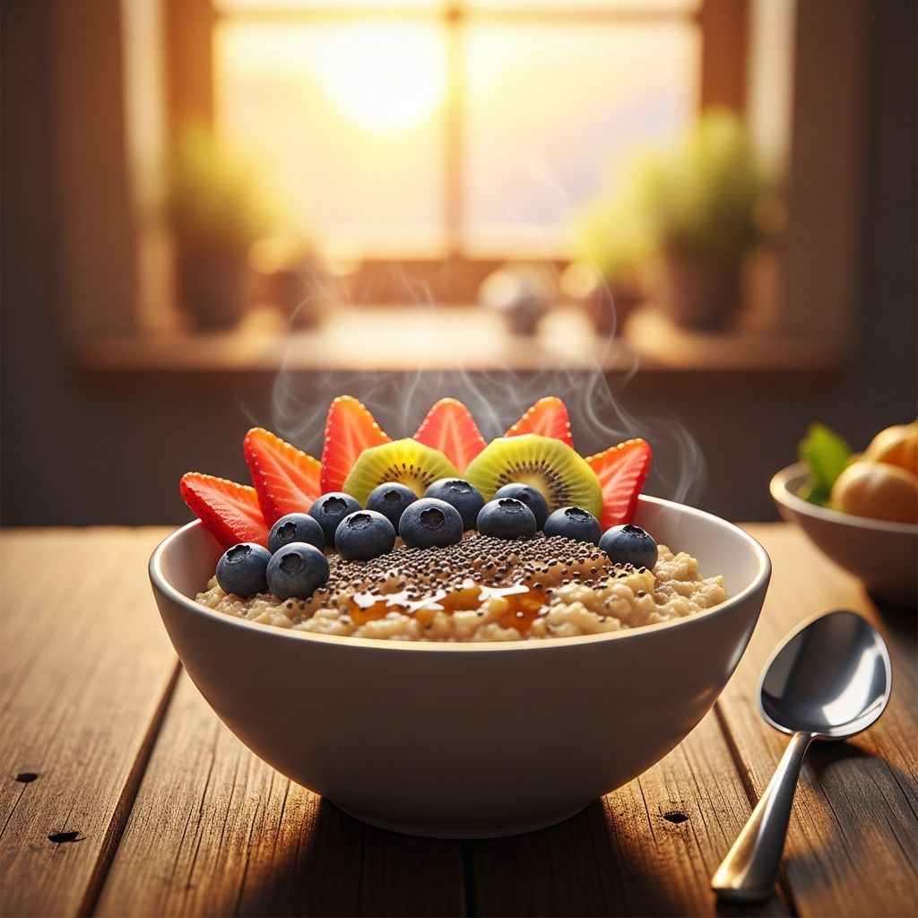 Transform your mornings with this colorful, nutrient-packed oatmeal featuring fresh fruits, nuts, and warm spices for an energizing start.