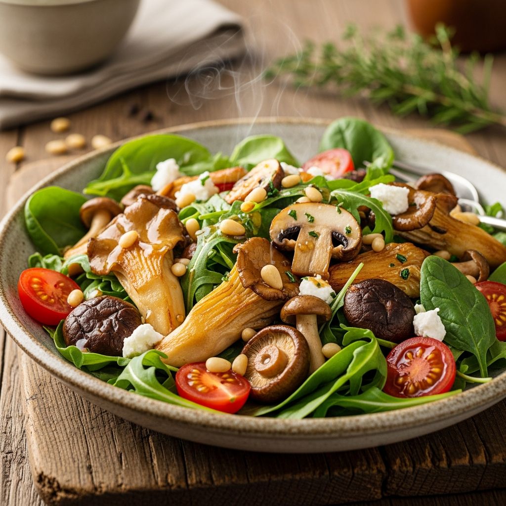 Discover the savory charm of warm mushroom salads, blending earthy flavors with zesty dressings for an irresistible dish.